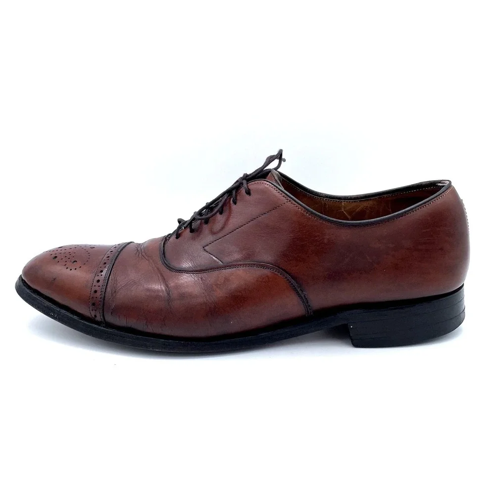 Johnston & Murphy Aristocraft Brown Leather Cap Toe Oxfords Men's Dress Shoes